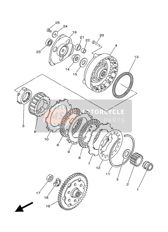 Yamaha TT-R50E 2019 Clutch for a 2019 Yamaha TT-R50E