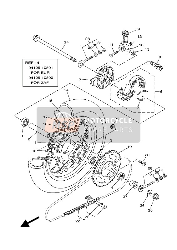 90201128F300, Rondelle,  Plate, Yamaha, 1