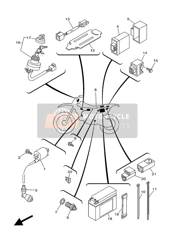 1P6H25901000, Wire Harness Assy, Yamaha, 0