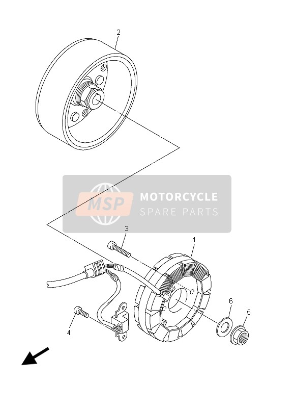 5TJ814501100, Rotor Assy, Yamaha, 0