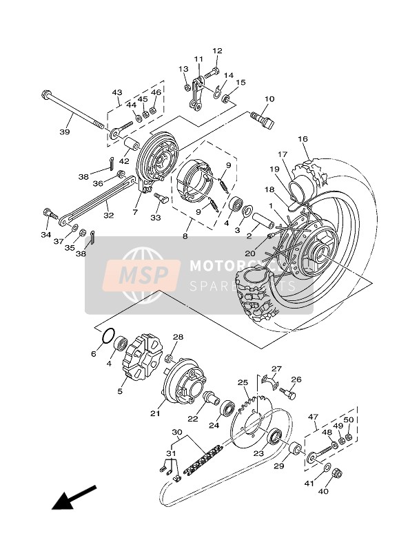 5A7254350100, Abtriebskettenrad, Yamaha, 2