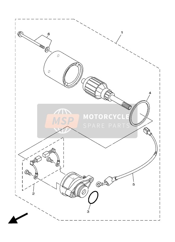 Yamaha TT-R110E 2019 Starting Motor for a 2019 Yamaha TT-R110E