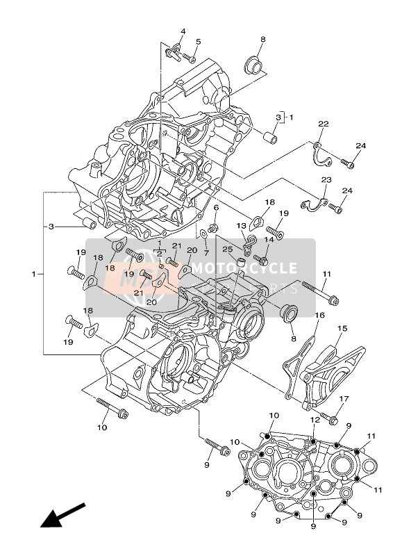 Yamaha WR250F 2019 Carter pour un 2019 Yamaha WR250F