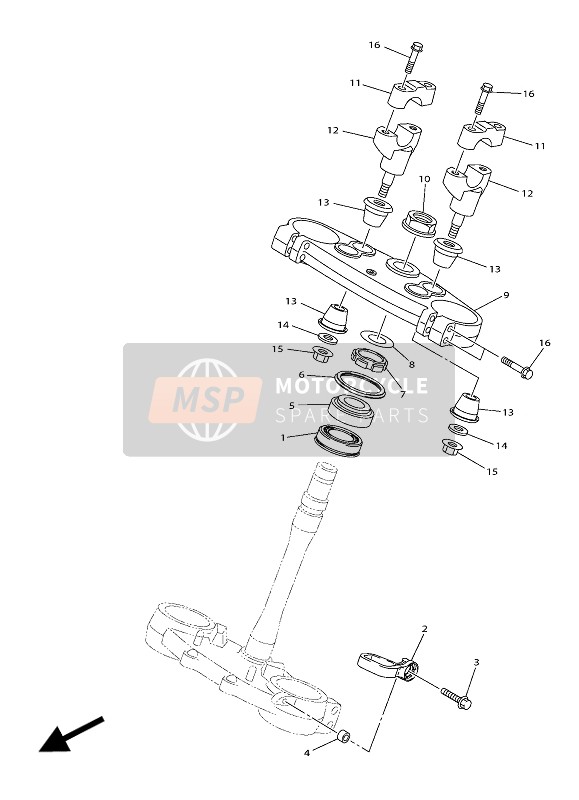 Yamaha WR250F 2019 Lenkung für ein 2019 Yamaha WR250F