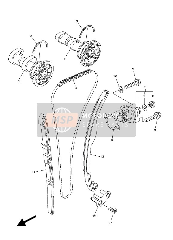 Yamaha WR450F 2019 Camshaft & Chain for a 2019 Yamaha WR450F