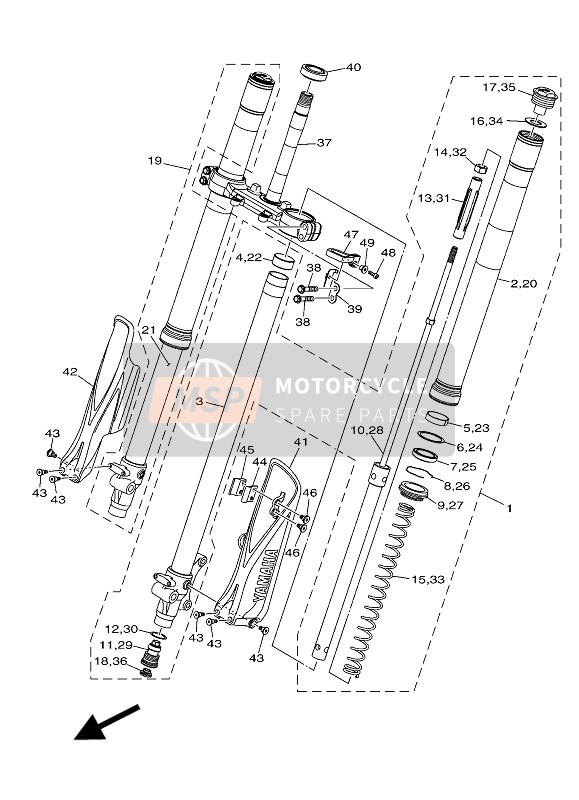 BR8233400000, Under Bracket Comp., Yamaha, 0