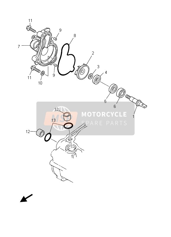 5BE124222000, Deckel, Gehause, Yamaha, 0