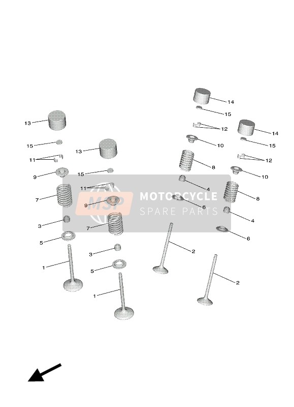 1AA121180000, Fraise,  Soupape, Yamaha, 1