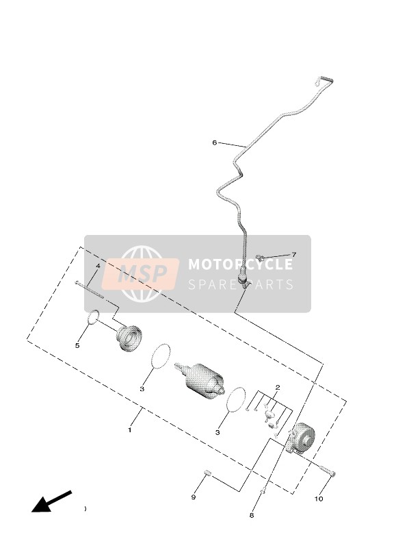 B7B818900100, Motor Assy, Yamaha, 2