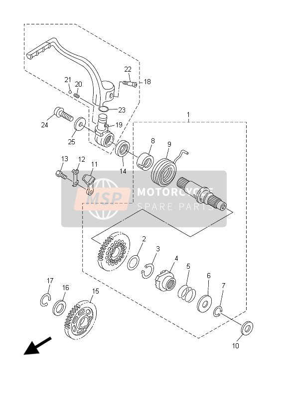 5TA156011000, Albero Avviamento, Yamaha, 0