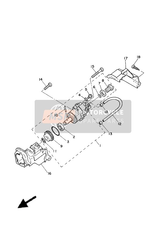 Yamaha PW50 2020 La pompe à huile pour un 2020 Yamaha PW50