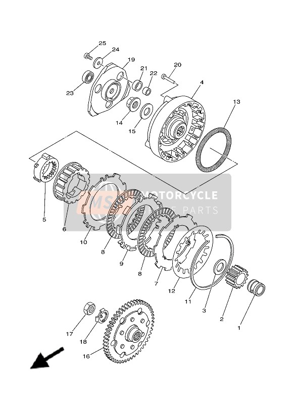 Yamaha TT-R50E 2020 Embrague para un 2020 Yamaha TT-R50E