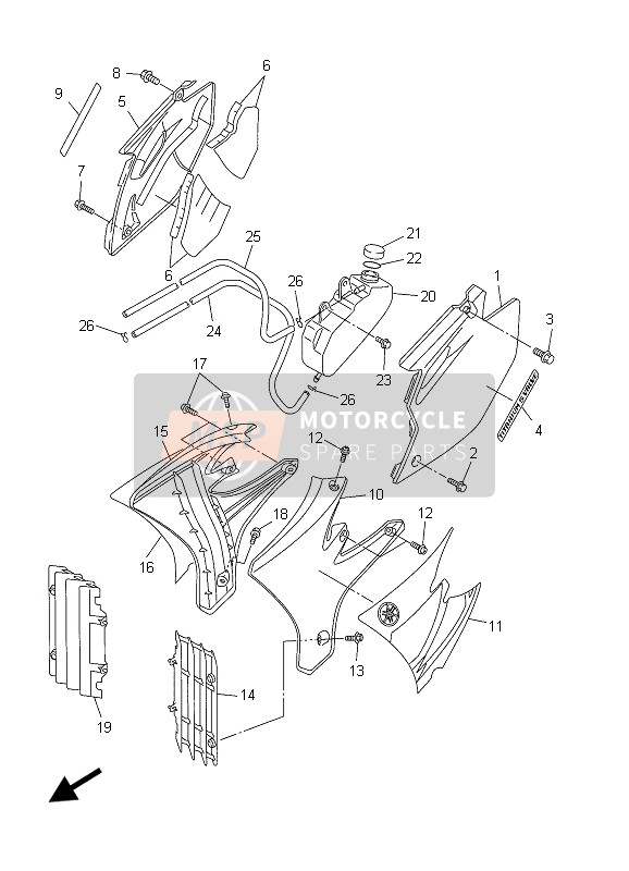 Yamaha WR450F 2003 Side Cover for a 2003 Yamaha WR450F