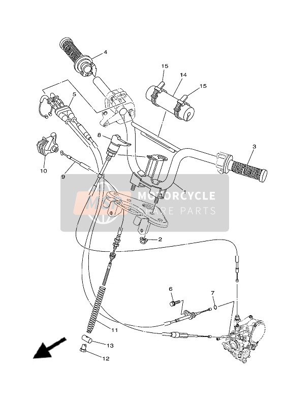 Yamaha TT-R50E 2020 Steering Handle & Cable for a 2020 Yamaha TT-R50E