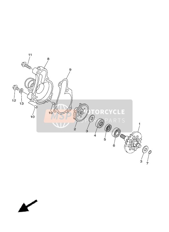 BAJ124510000, Rotor,  De Pompe A Ea, Yamaha, 0