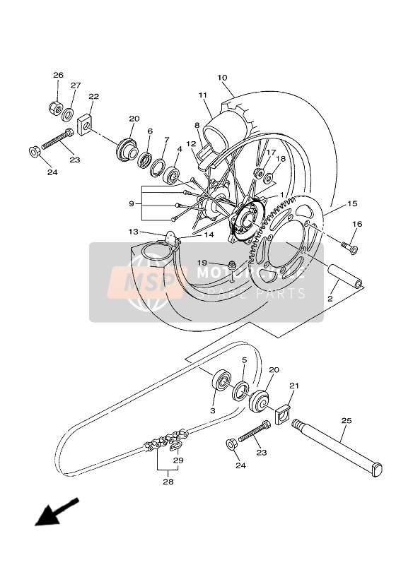 Yamaha WR250F 2020 HINTERRAD für ein 2020 Yamaha WR250F