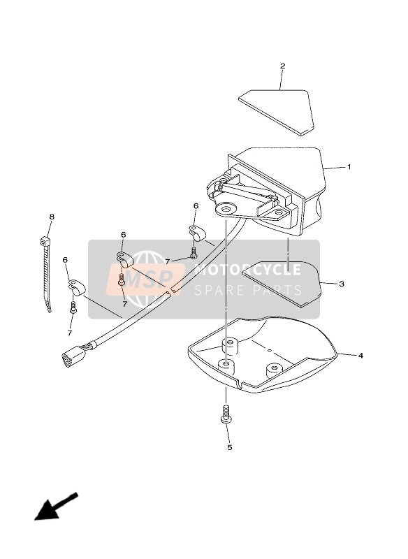 Yamaha WR250F 2020 Fanale Posteriore per un 2020 Yamaha WR250F