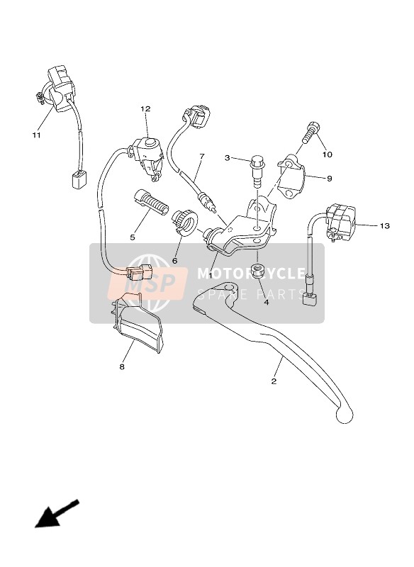 Yamaha WR250F 2020 Handle Switch & Lever for a 2020 Yamaha WR250F