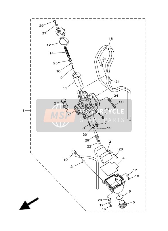 Yamaha YZ85LW 2020 Carburettor for a 2020 Yamaha YZ85LW