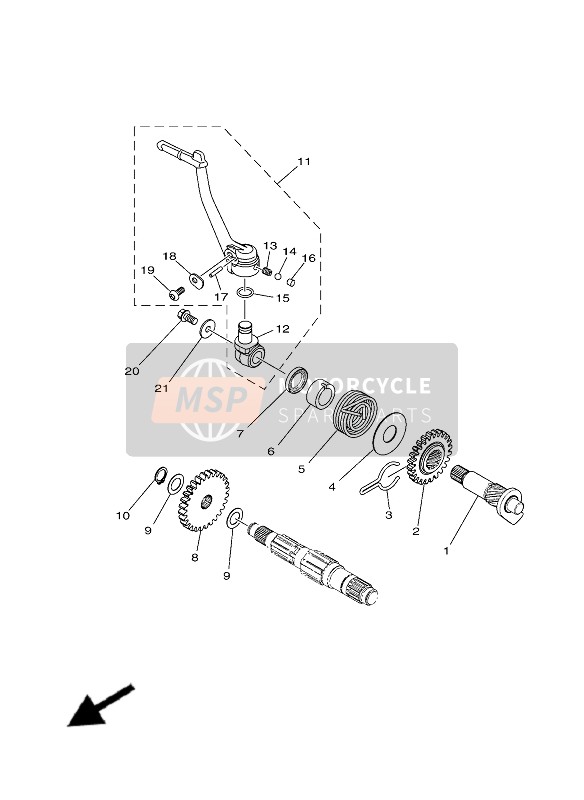 Yamaha YZ85LW 2020 Starter voor een 2020 Yamaha YZ85LW