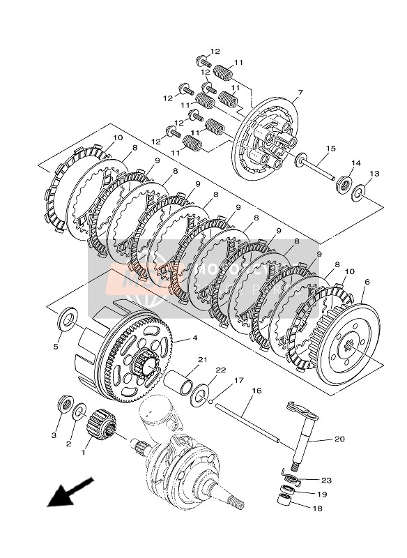 Yamaha YZ85LW 2020 Koppeling voor een 2020 Yamaha YZ85LW