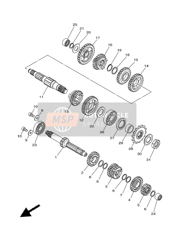 Yamaha YZ85LW 2020 Transmission pour un 2020 Yamaha YZ85LW