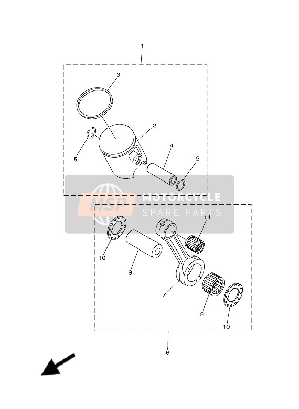 Yamaha YZ85LW 2020 Pièces optionnelles 1 pour un 2020 Yamaha YZ85LW