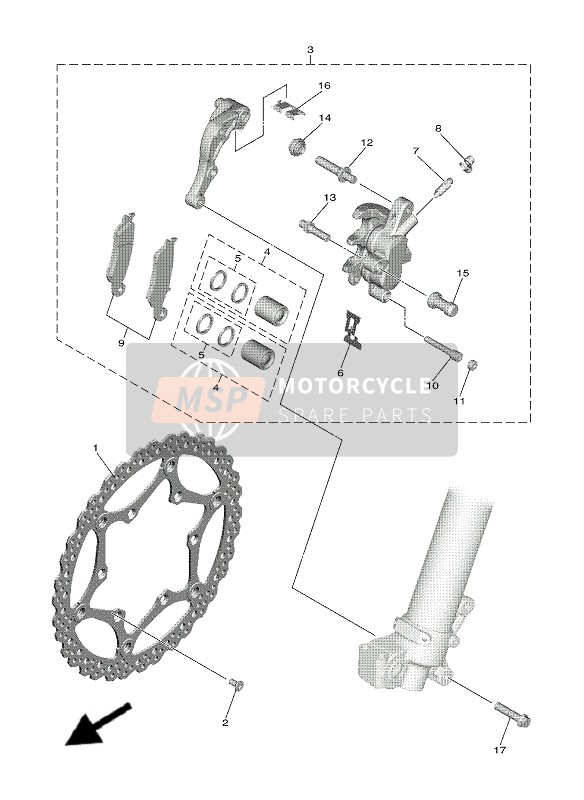 B2W258030000, Caliper Seal Kit, Yamaha, 1