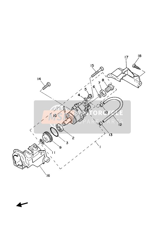 Yamaha PW50 2021 La pompe à huile pour un 2021 Yamaha PW50