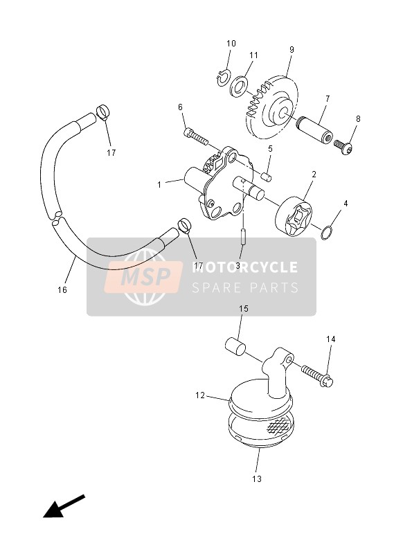 Yamaha WR450F 2012 Oil Pump for a 2012 Yamaha WR450F