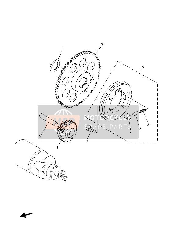 Yamaha TT-R50E 2021 Starter 2 voor een 2021 Yamaha TT-R50E