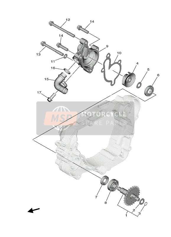 Yamaha YZ65 2021 Pompa Dell'Acqua per un 2021 Yamaha YZ65