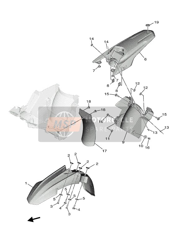 Yamaha YZ65 2021 KOTFLÜGEL für ein 2021 Yamaha YZ65