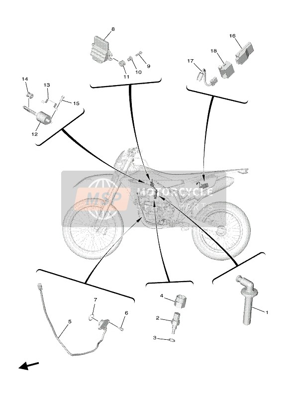 Yamaha WR450F 2021 Eléctrico 1 para un 2021 Yamaha WR450F