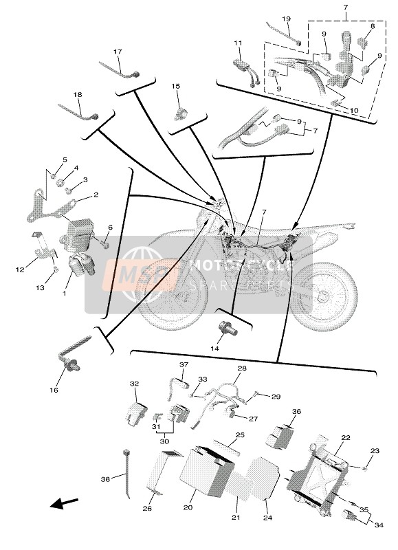 901190613300, Bolt, With Washer, Yamaha, 2