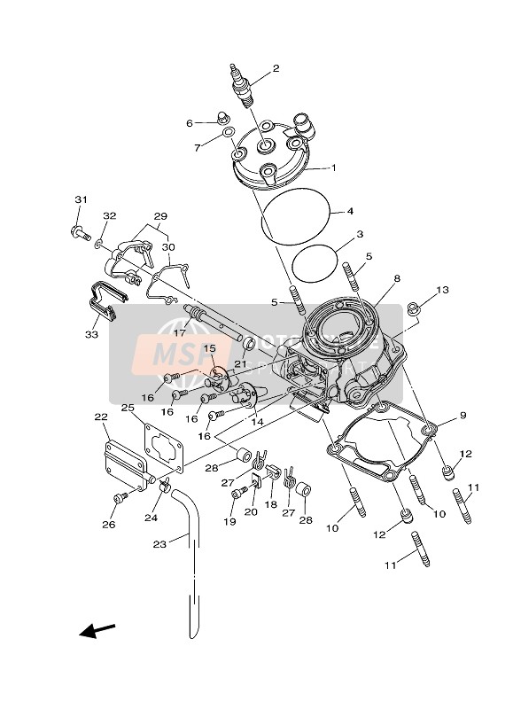 Yamaha YZ85 2021 Cilindro per un 2021 Yamaha YZ85