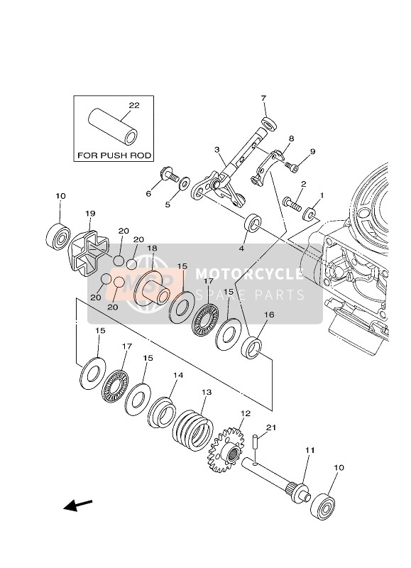 Yamaha YZ85 2021 Governor voor een 2021 Yamaha YZ85