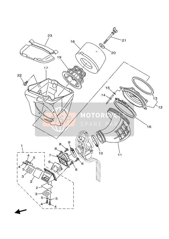 Yamaha YZ85 2021 Inlaat voor een 2021 Yamaha YZ85