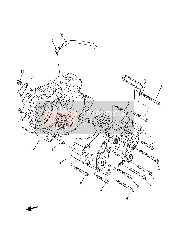 Yamaha YZ85 2021 KURBELGEHÄUSE für ein 2021 Yamaha YZ85