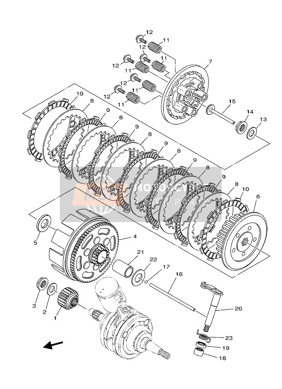 Yamaha YZ85 2021 Frizione per un 2021 Yamaha YZ85