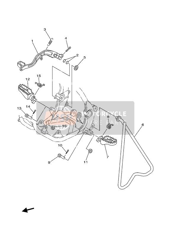 Yamaha YZ85 2021 STÄNDER & FUSSRASTE für ein 2021 Yamaha YZ85