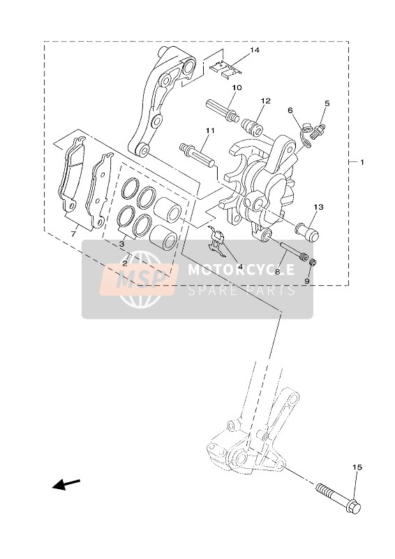 B29258050100, Brake Pad Kit, Yamaha, 1