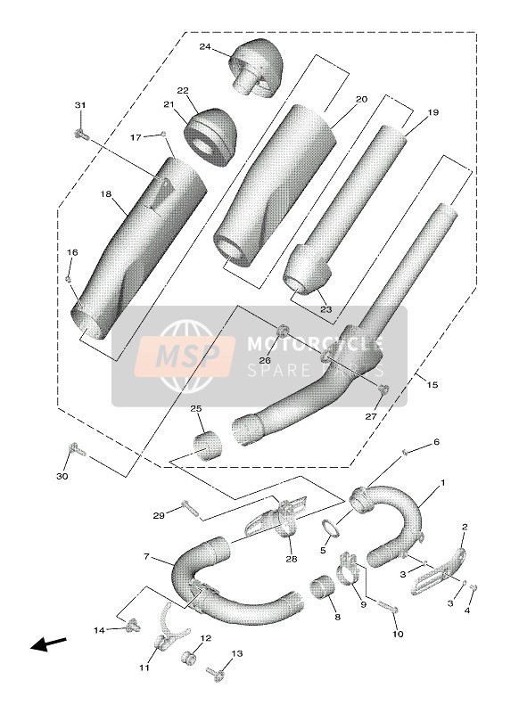 B7B147983000, Cap, Silencer 2, Yamaha, 0