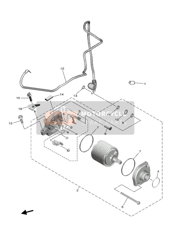 Yamaha YZ450F 2021 Comenzando Motor para un 2021 Yamaha YZ450F