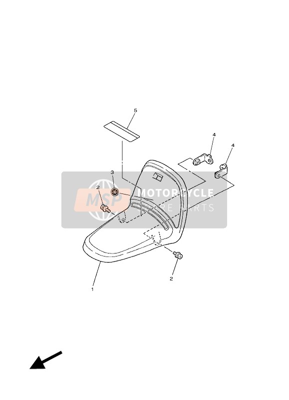 Yamaha PW50 2022 Garde-boue avant pour un 2022 Yamaha PW50