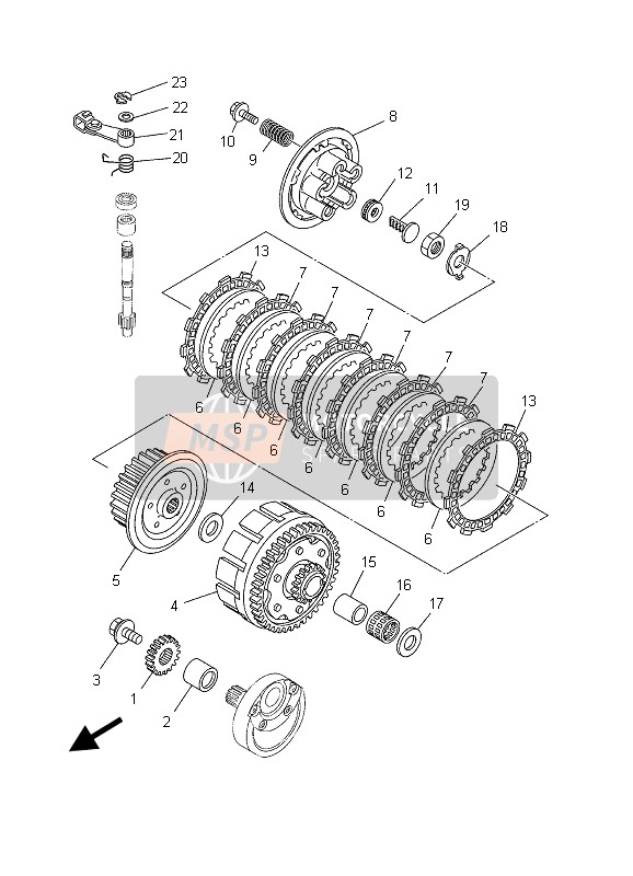 2003 yz125 best sale clutch cover