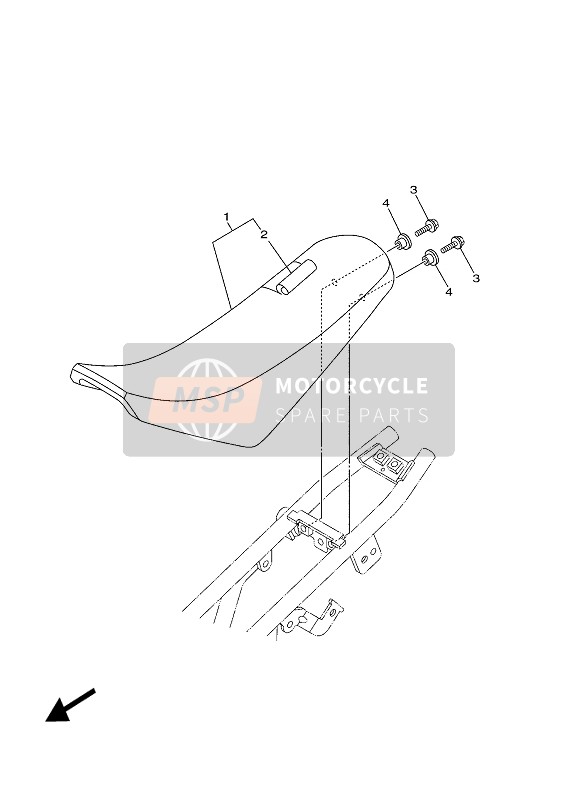 Yamaha TT-R50E 2022 SEAT for a 2022 Yamaha TT-R50E