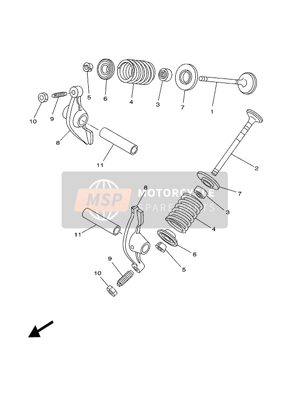 Yamaha TT-R110E 2022 Soupape pour un 2022 Yamaha TT-R110E