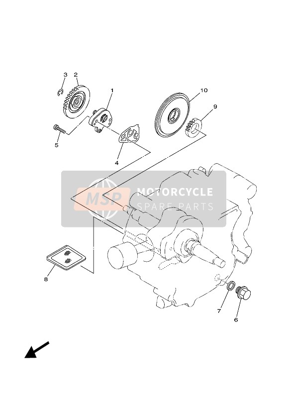 Yamaha TT-R110E 2022 OIL PUMP for a 2022 Yamaha TT-R110E