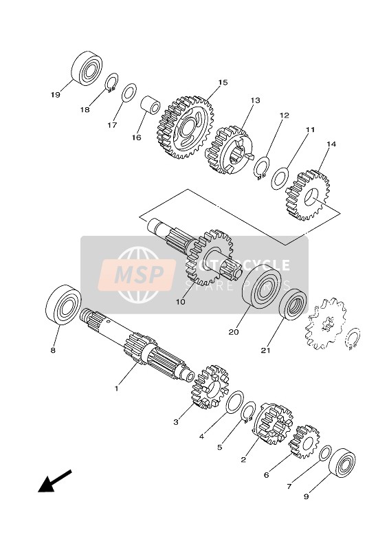 Yamaha TT-R110E 2022 TRANSMISSION for a 2022 Yamaha TT-R110E